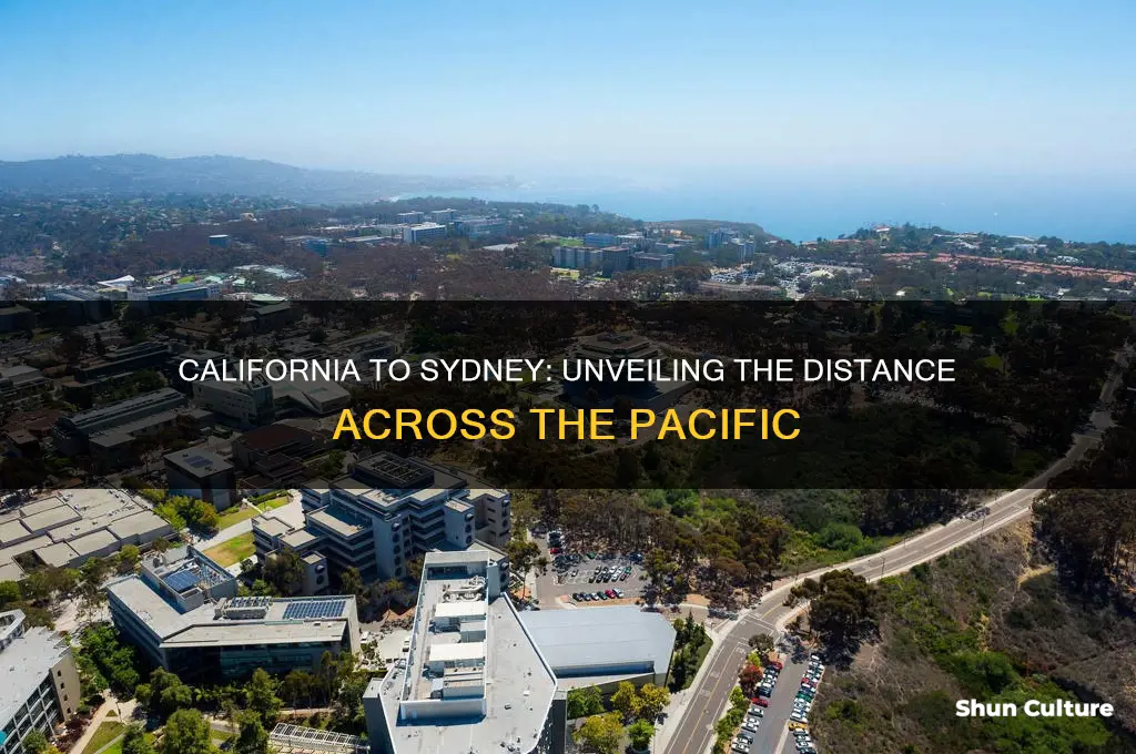 how far is it from california to sydney australia