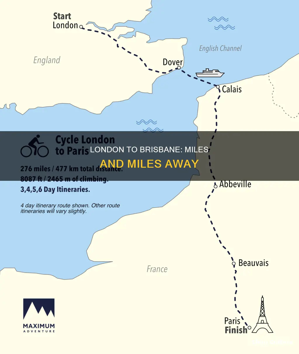 how far is it from london england to brisbane australia