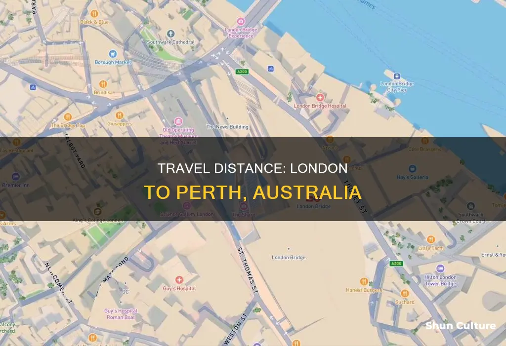 how far is it from london to perth australia
