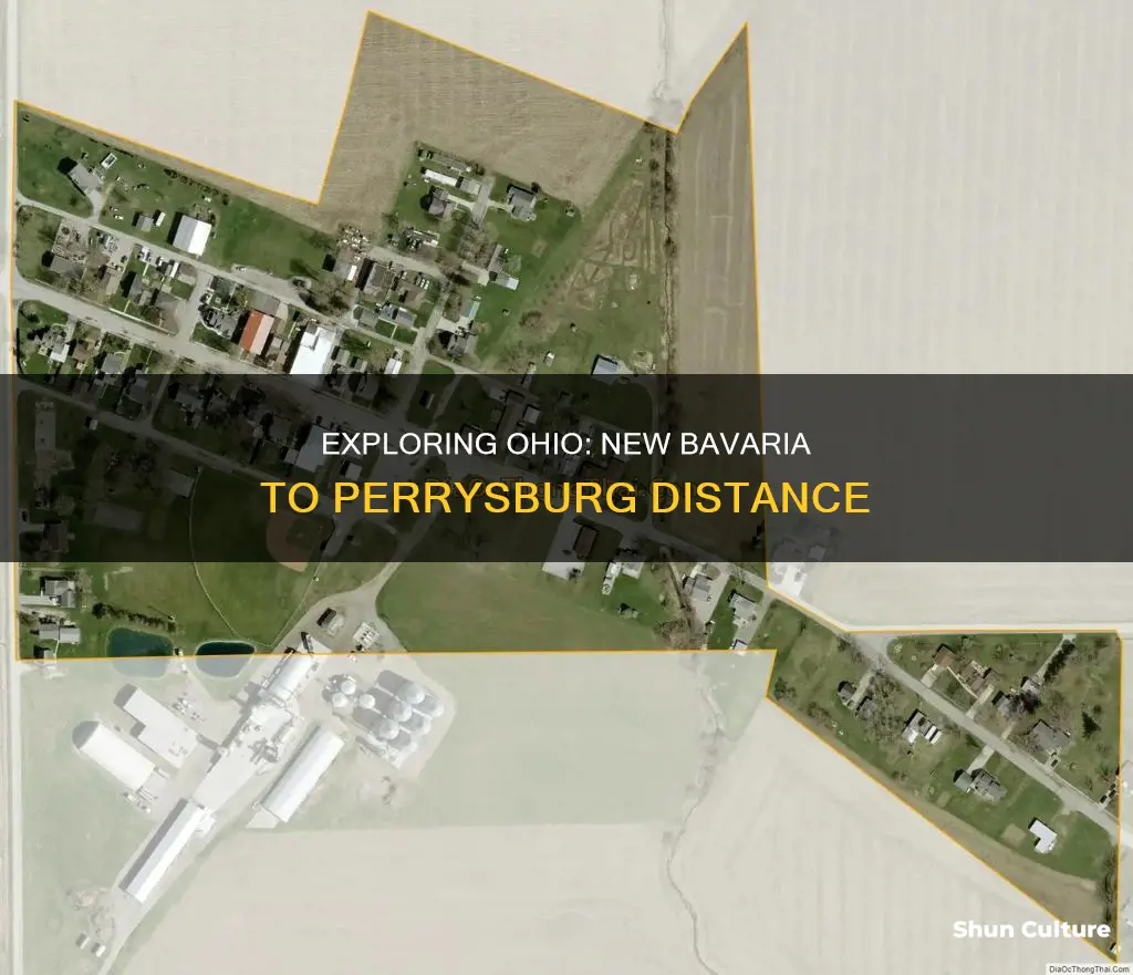 how far is it from new bavaria to perrysburg oh