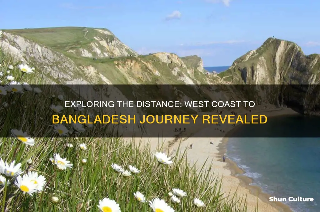 how far is it from the west coast to bangladesh