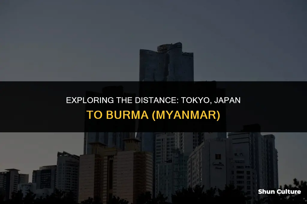 how far is it from tokyp japan to burma