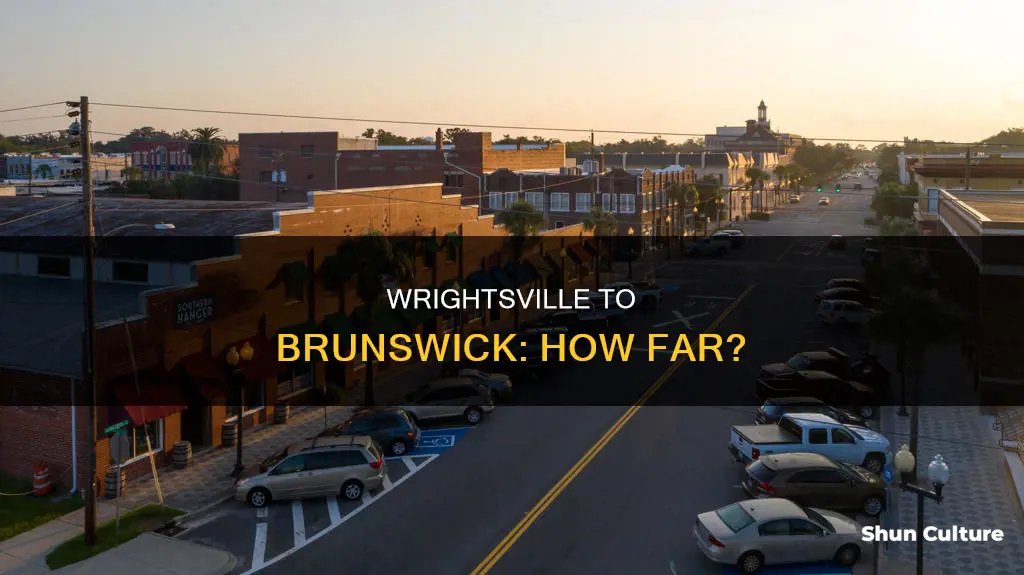 how far is it from wrightsville georgia to brunswick georgia