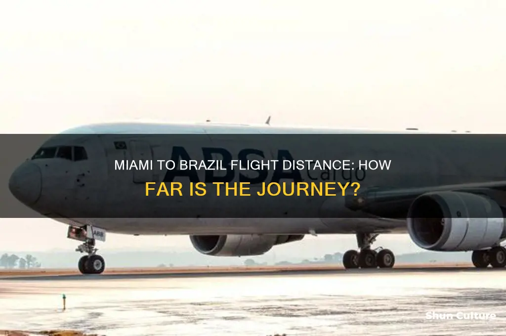 how far is it to fly to brazil from maimi