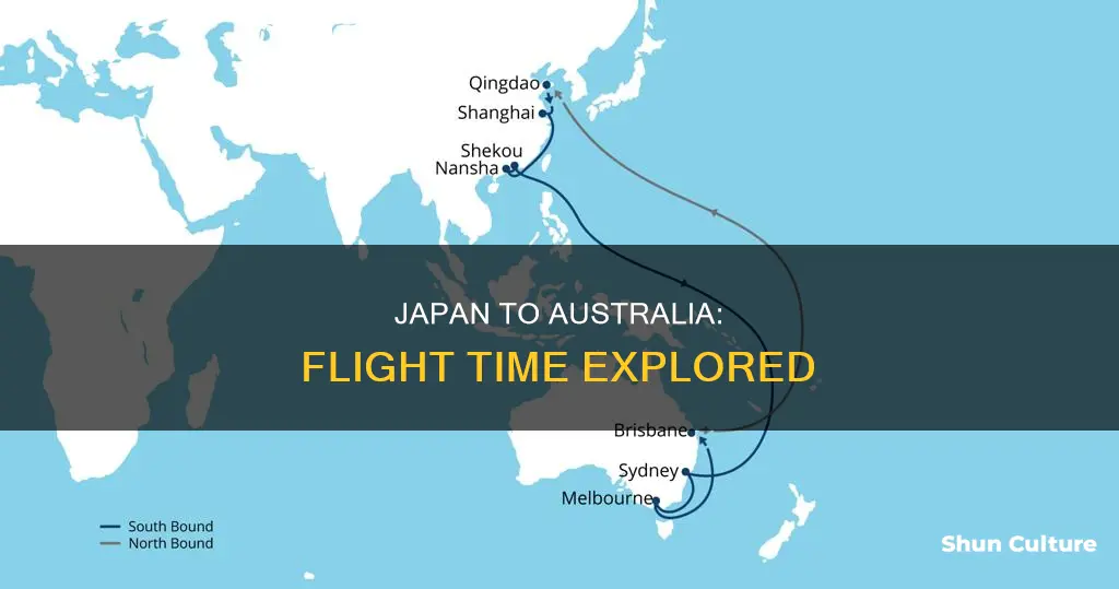 how far is japan from australia in hours