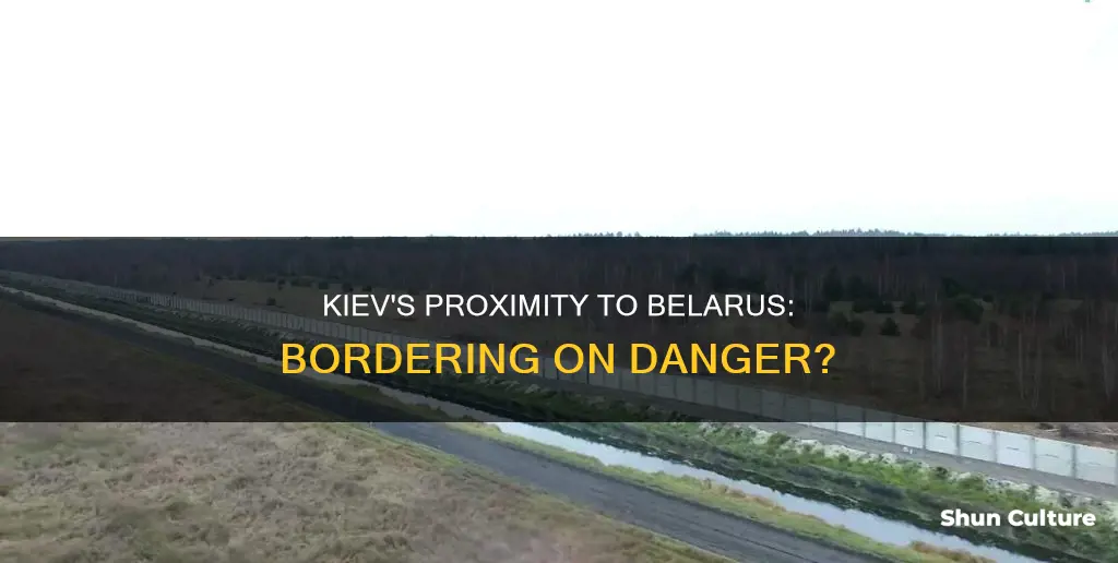 how far is kiev from belarus border