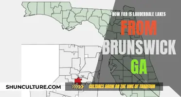 Lauderdale Lakes: Distance from Brunswick, GA