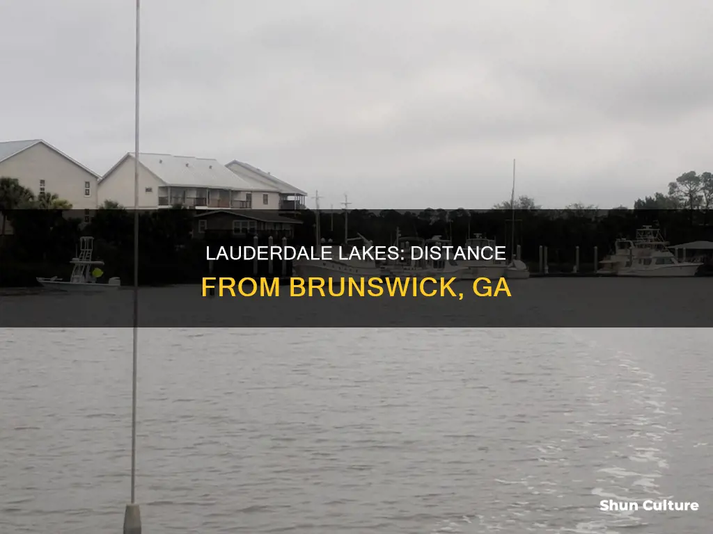 how far is lauderdale lakes from brunswick ga