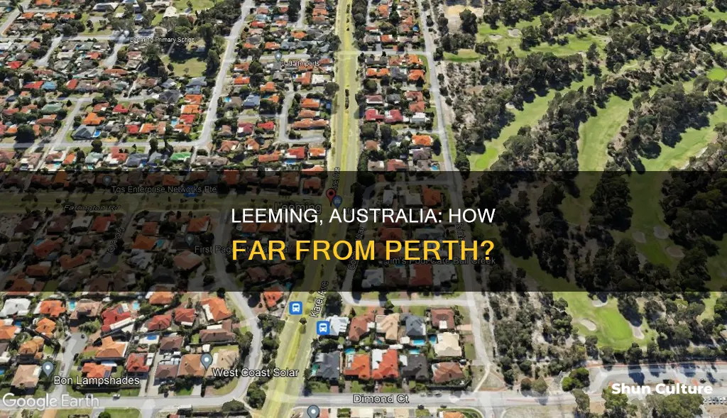 how far is leeming australia from perth