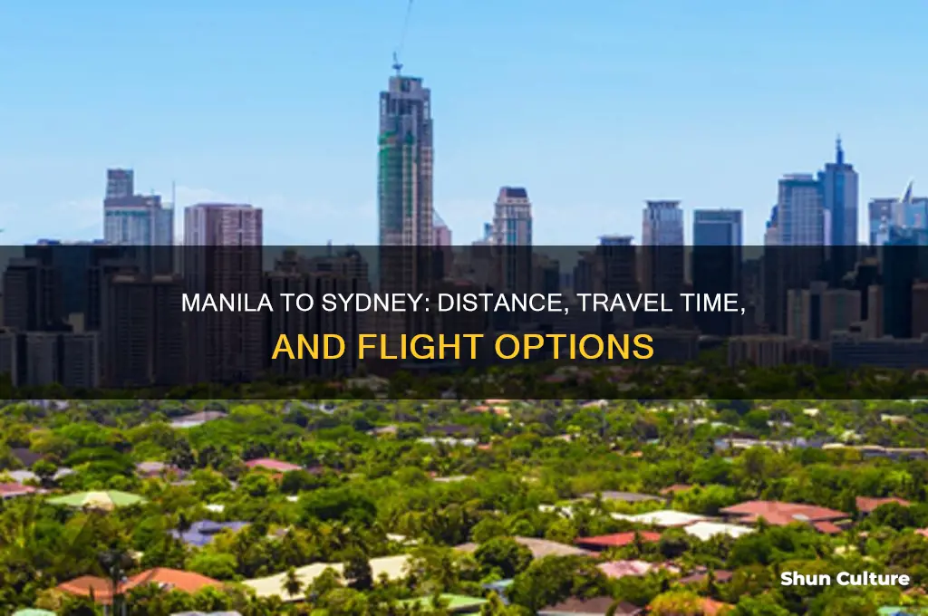 how far is manila to sydney australia