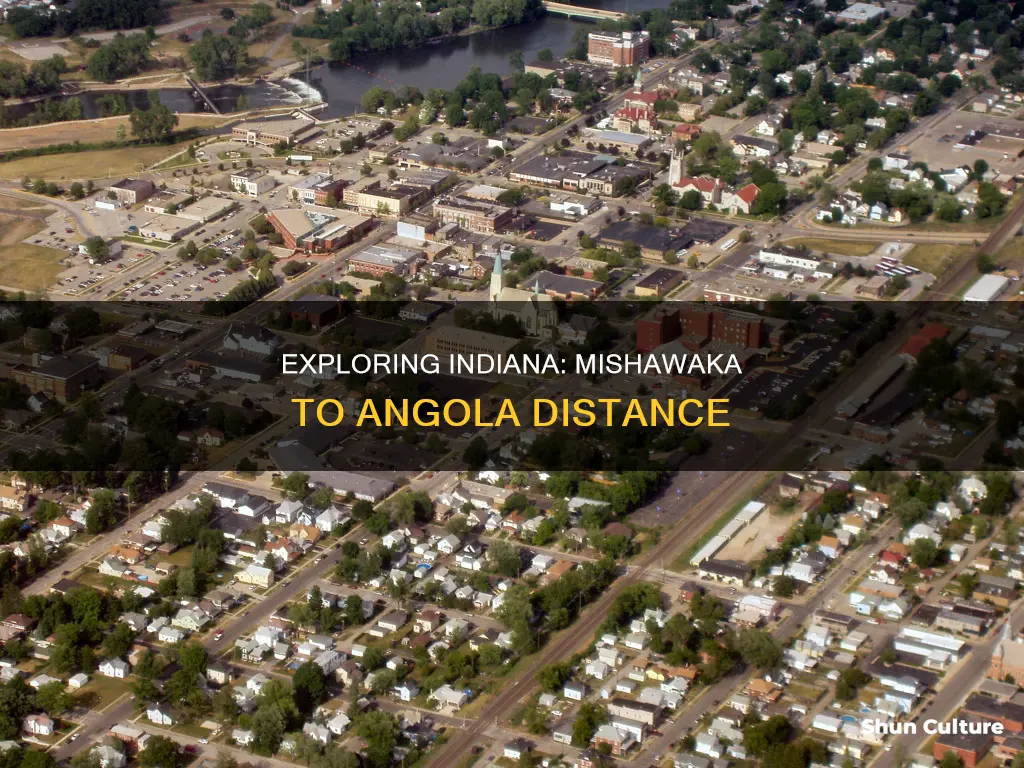 how far is mishawaka indiana to angola indiana