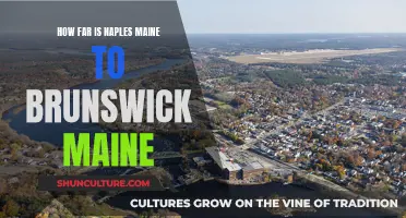 Brunswick and Naples, Maine: Travel Distance