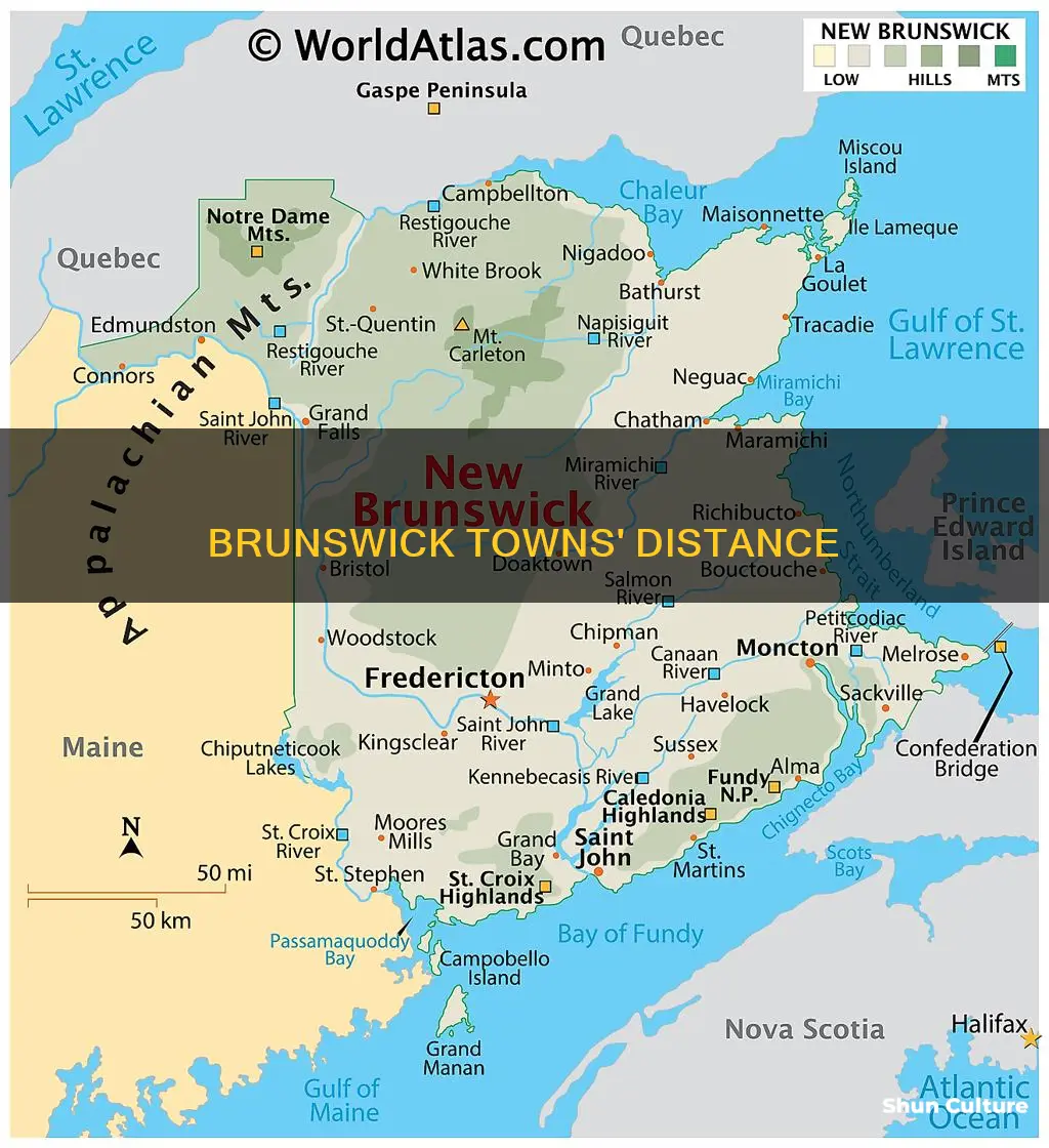 how far is new brunswick from east brunswick