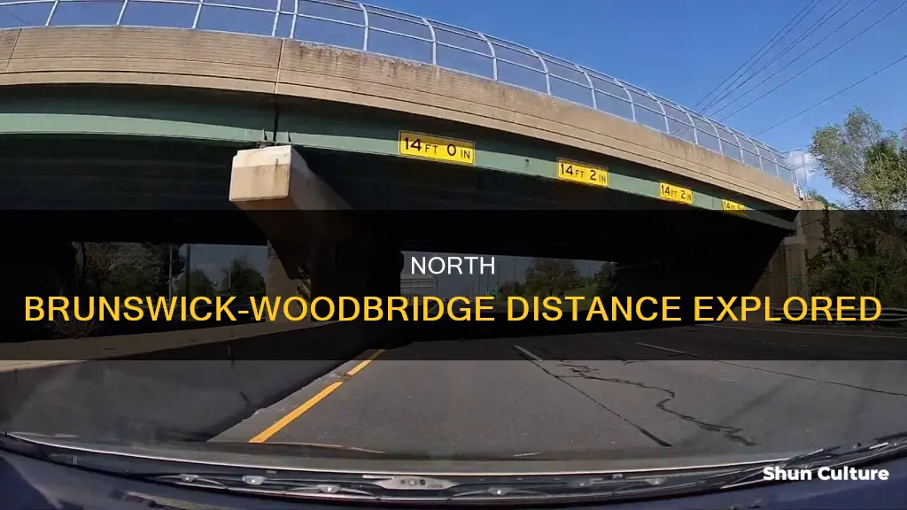 how far is north brunswick from woodbridge nj