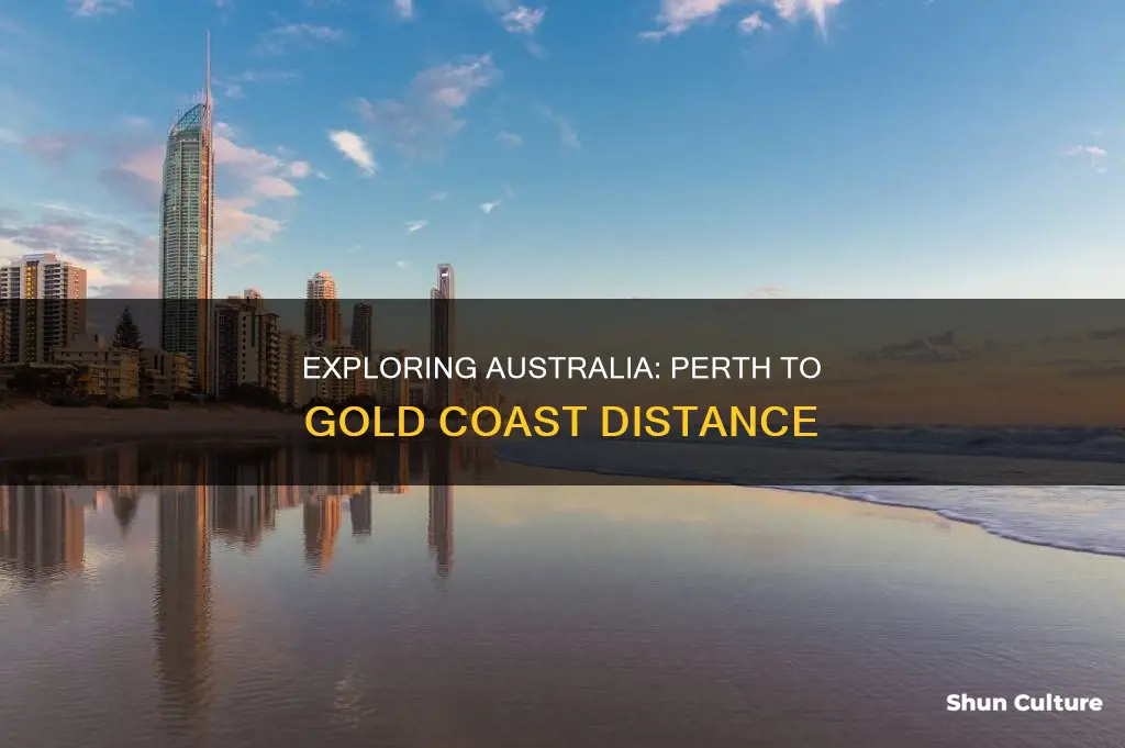 how far is perth from the gold coast in australia