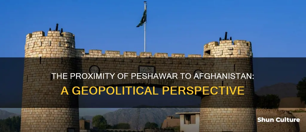 how far is peshawar from afghanistan