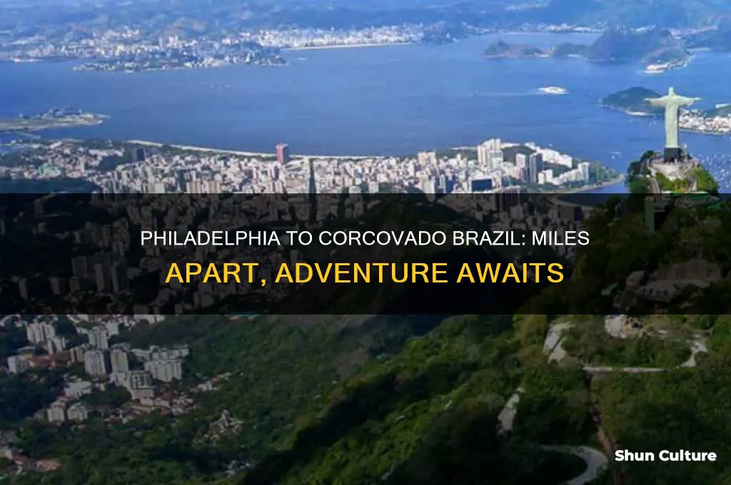 how far is philadelphia from corcovado brazil in miles