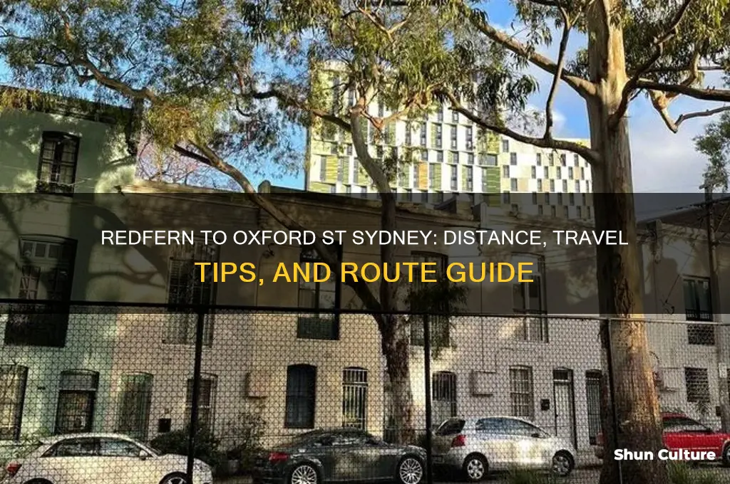 how far is redfern to oxford st sydney australia