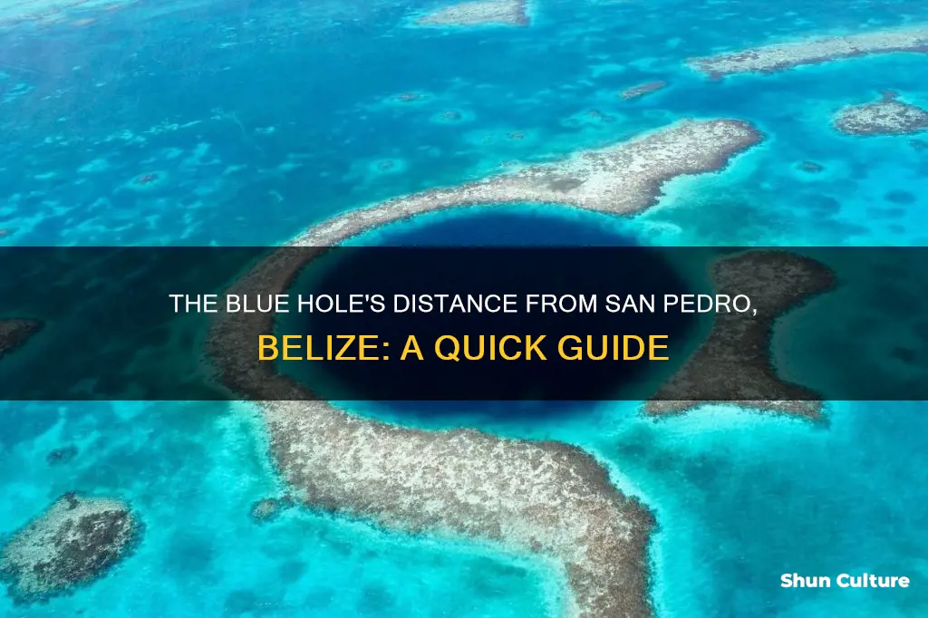 how far is san pedro belize from the blue hole