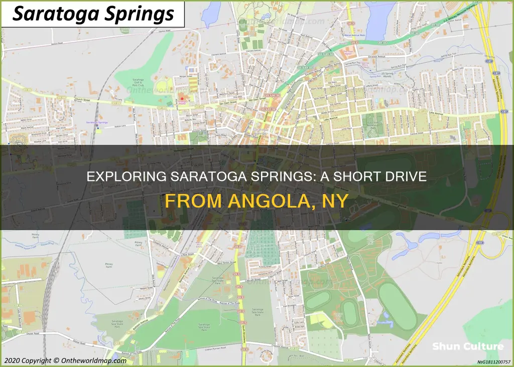 how far is saratoga springs from angola ny