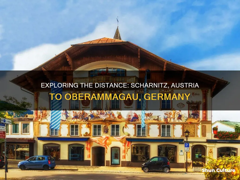 how far is scharnitz giessenbach austria to oberammagau germany