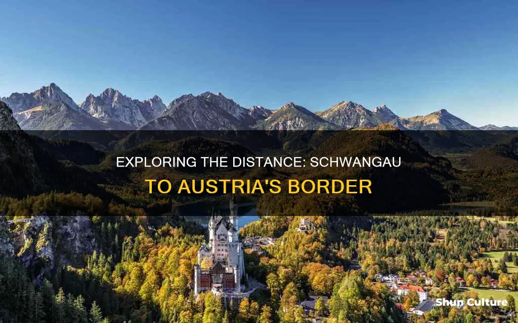 how far is schwangau from austria