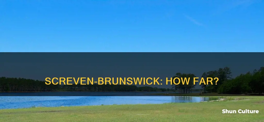 how far is screven from brunswick ga