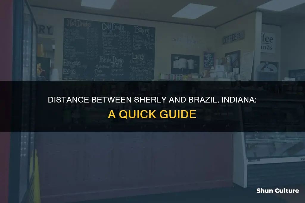 how far is sherly indiana from brazil indiana