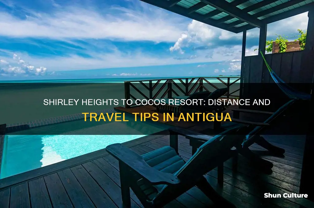 how far is shirley heights from cocos resort antigua