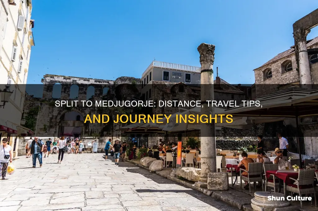 how far is split croatia to medjugorje bosnia