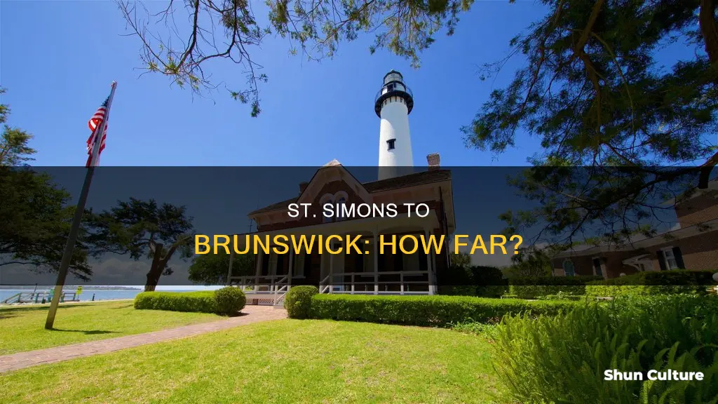 how far is st simons from brunswick