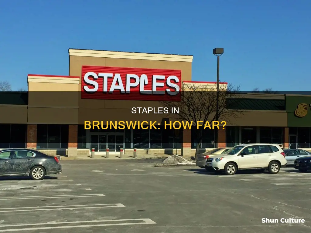 how far is staples in brunswick georgia