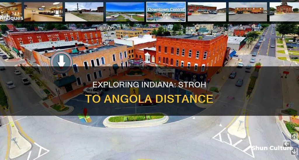 how far is stroh indiana to angola in