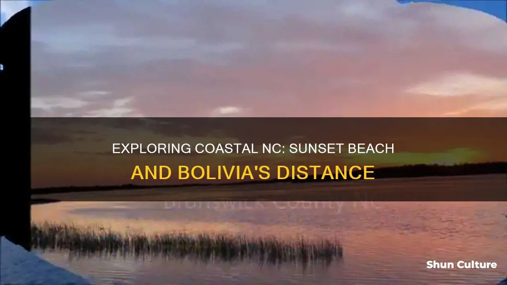 how far is sunset beach nc from bolivia nc