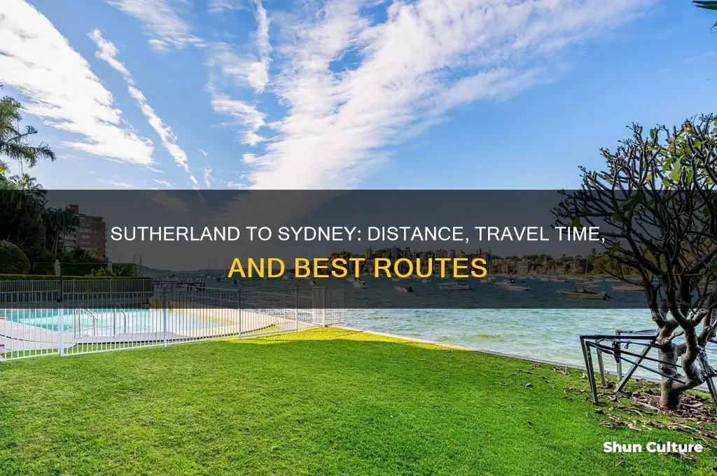 how far is sutherland from sydney australia