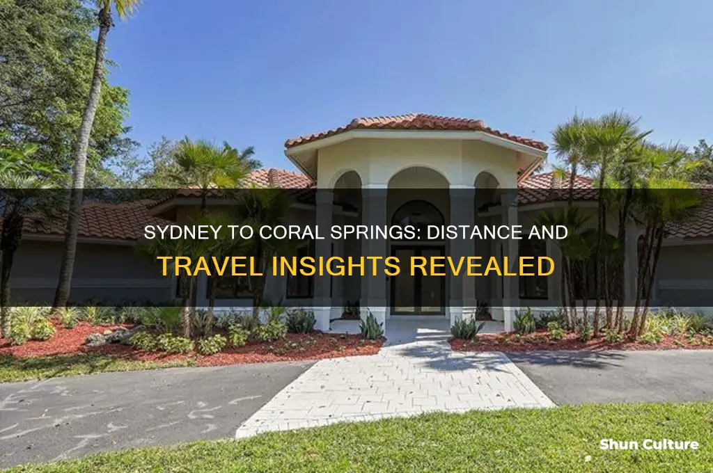 how far is sydney australia from coral springs florida