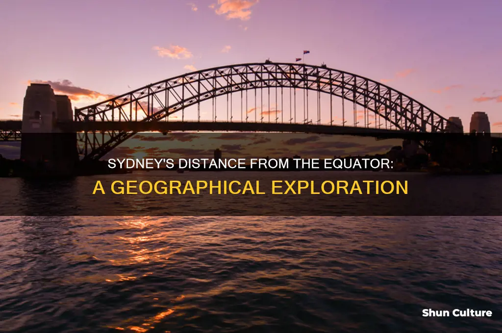 how far is sydney australia from the equator