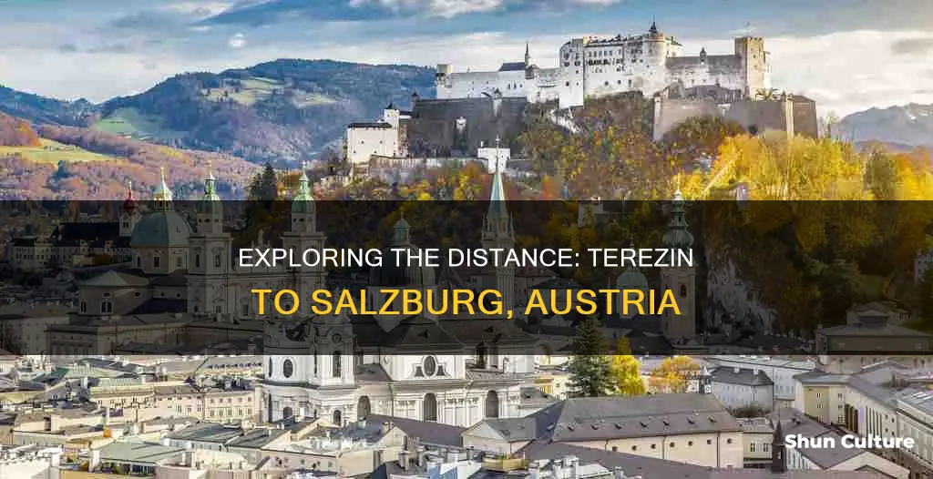 how far is terezin from salzburg austria