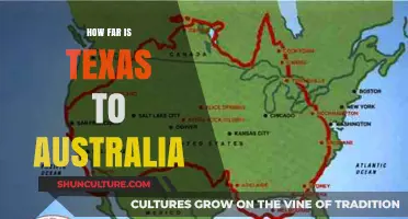 Travel Distance: Texas to Australia