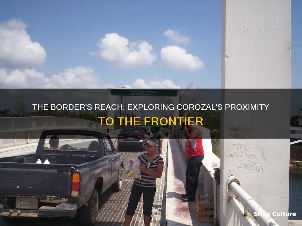 how far is the border from corazal belize