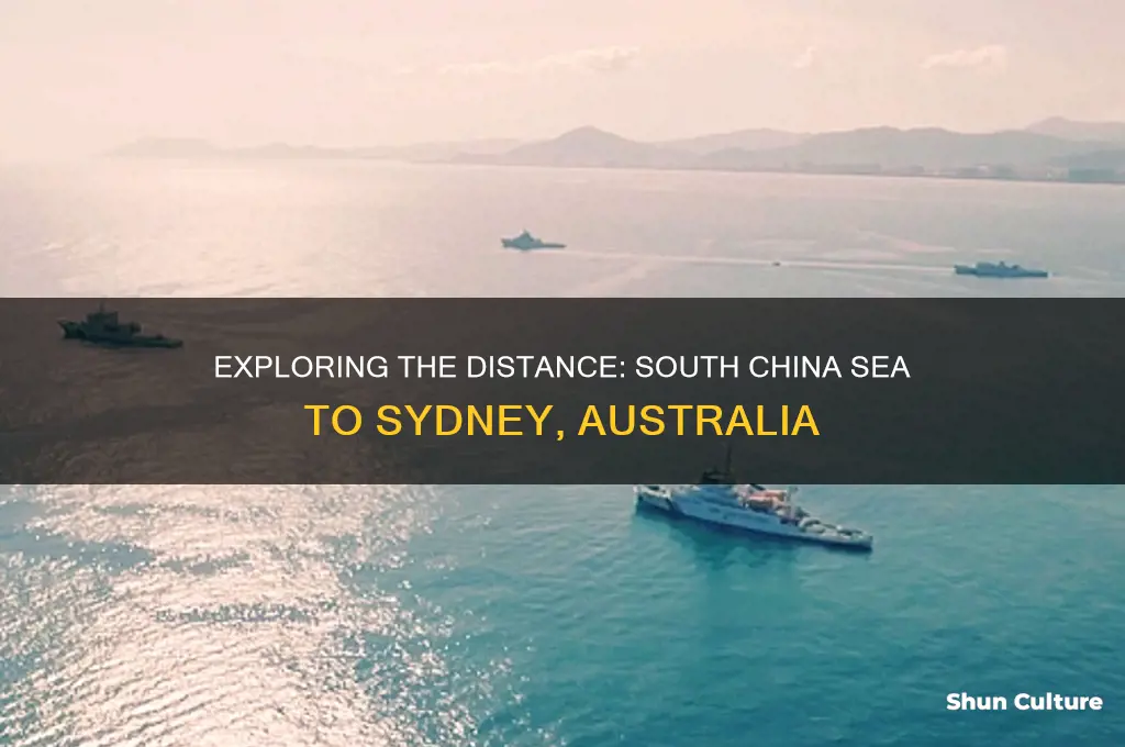 how far is the south china sea from sydney australia
