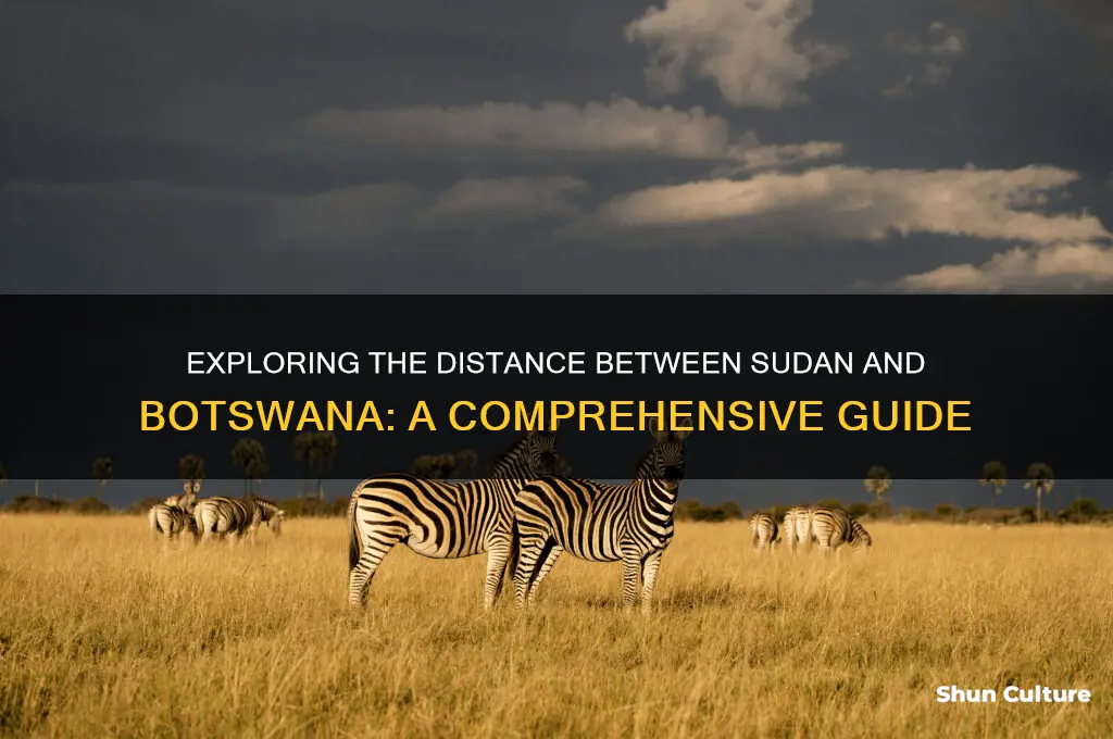 how far is the sudan from botswana