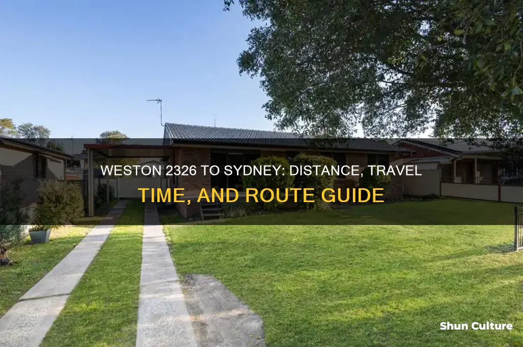 how far is weston 2326 australia to sydney