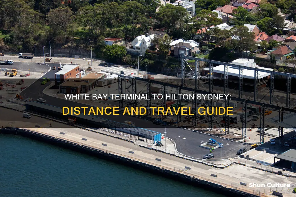how far is white bay terminal from hilton sydney australia