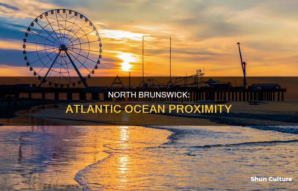 how far north brunswick nj from atlantic ocean