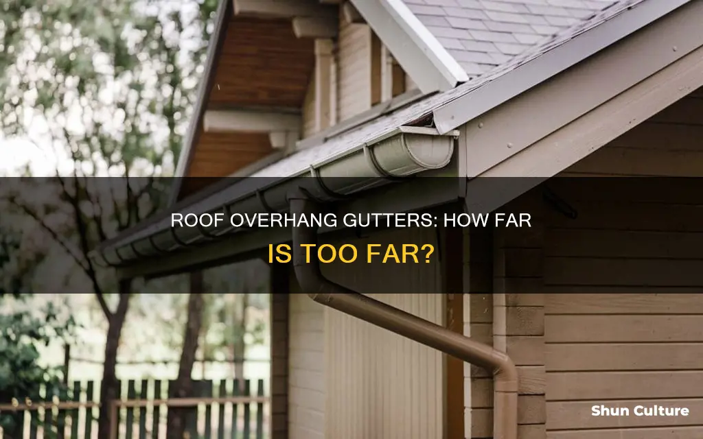 how far should metal roof overhang gutters australia