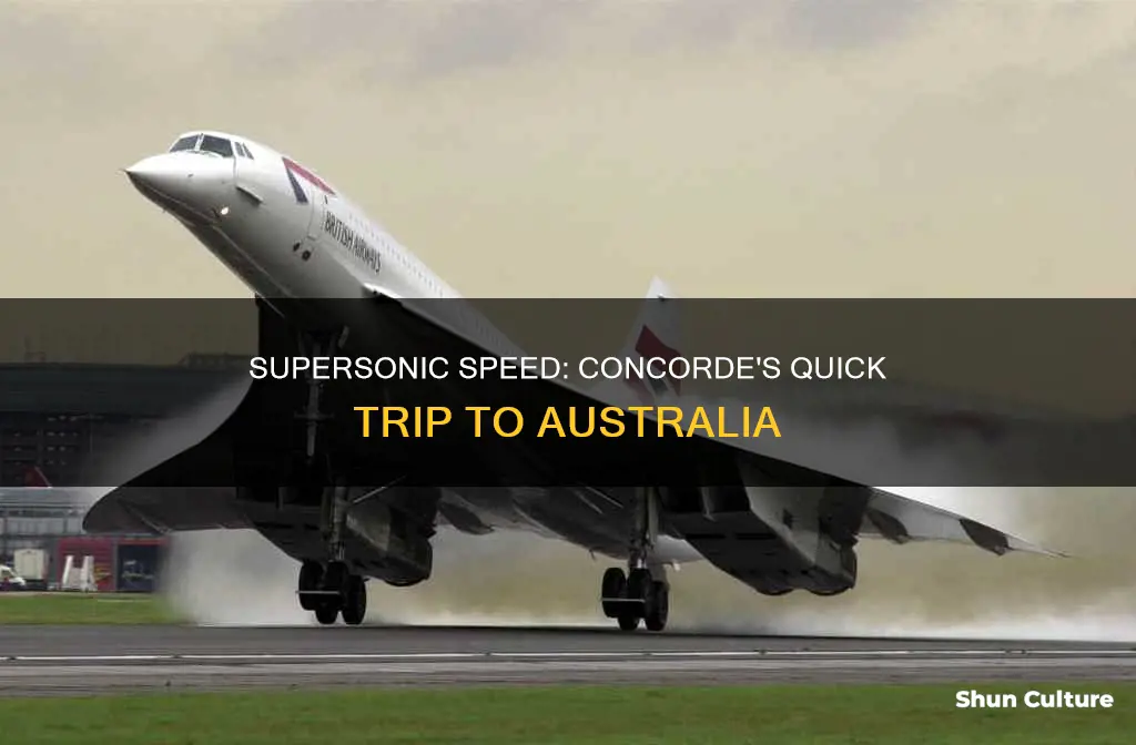 how fast could concorde fly to australia