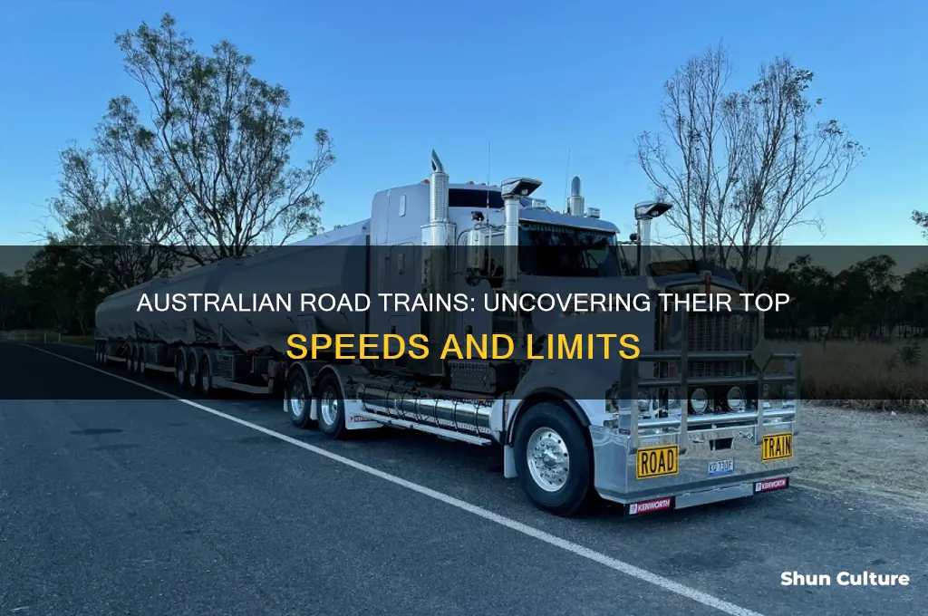 how fast do australian road trains go