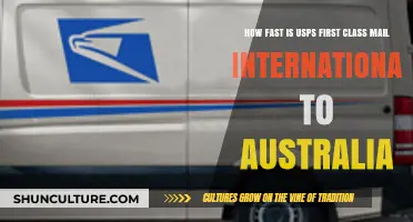 USPS First Class Mail International Delivery Speed to Australia