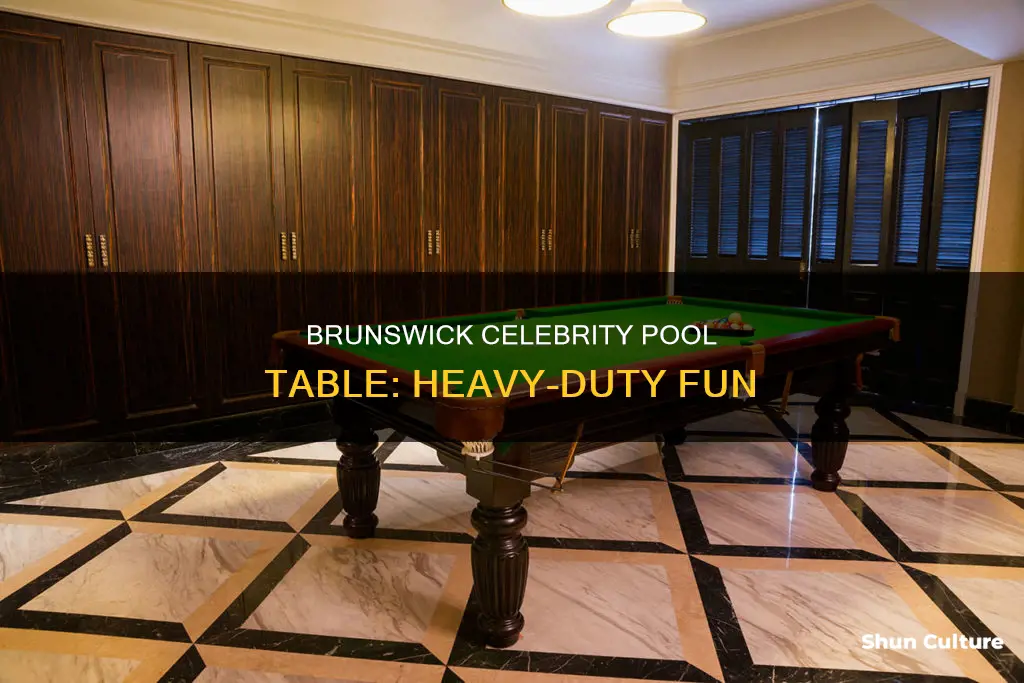 how heavy is a brunswick celebrity pool table